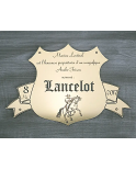 Plaque de box blason Or brossé