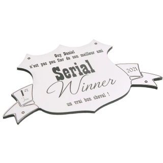 Plaque de box blason blanche