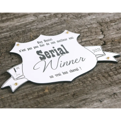 Plaque de box blason blanche