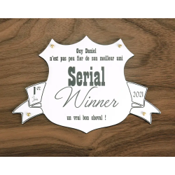 Plaque de box blason blanche