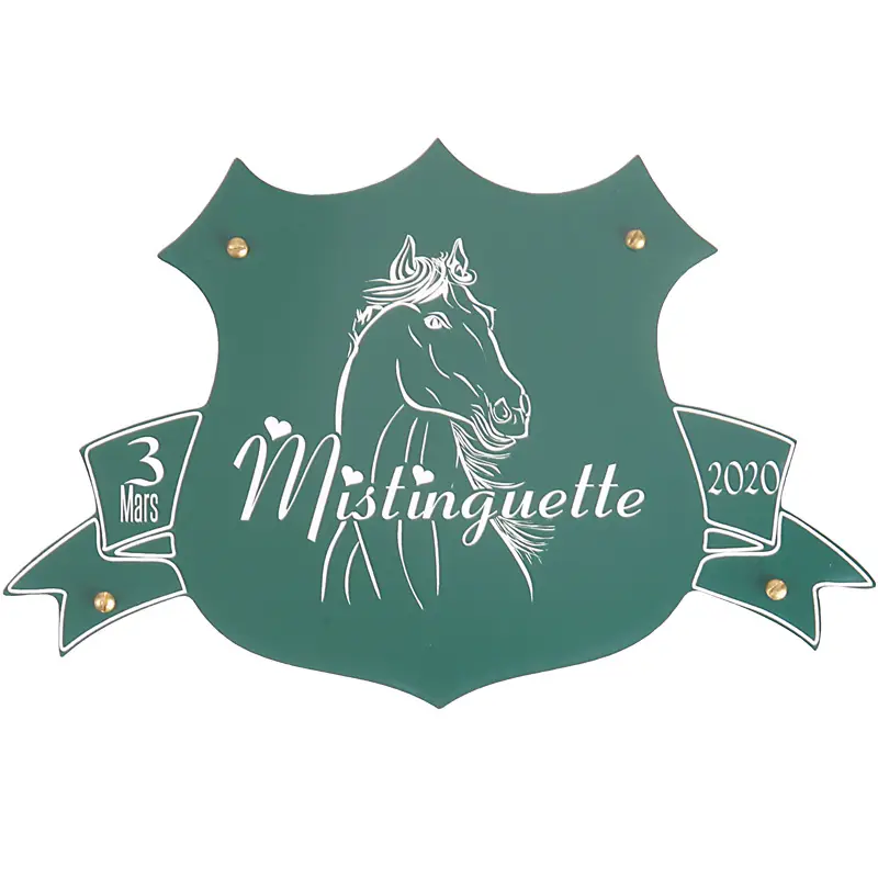 Plaque de box blason vert