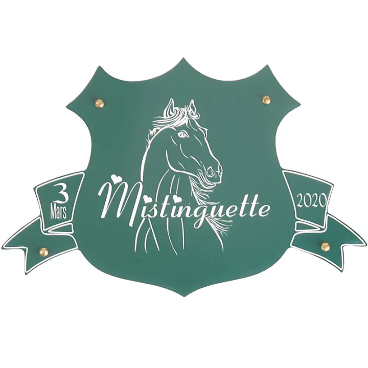 Plaque de box blason vert