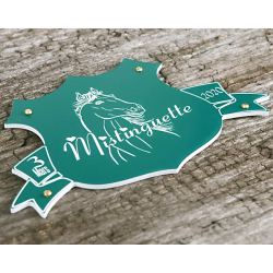 Plaque de box blason vert