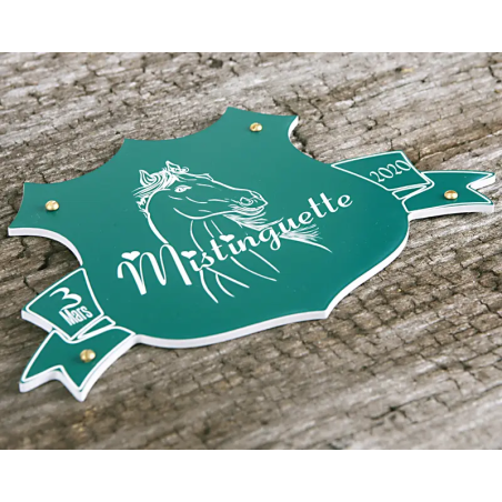 Plaque de box blason vert