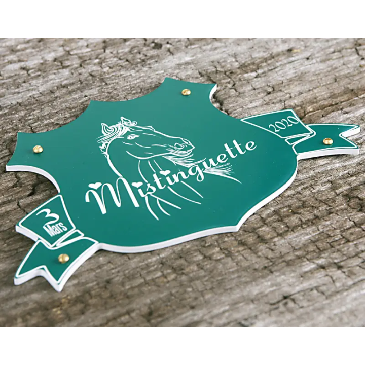 Plaque de box blason vert