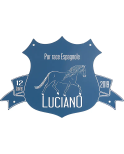 Plaque de box blason bleue