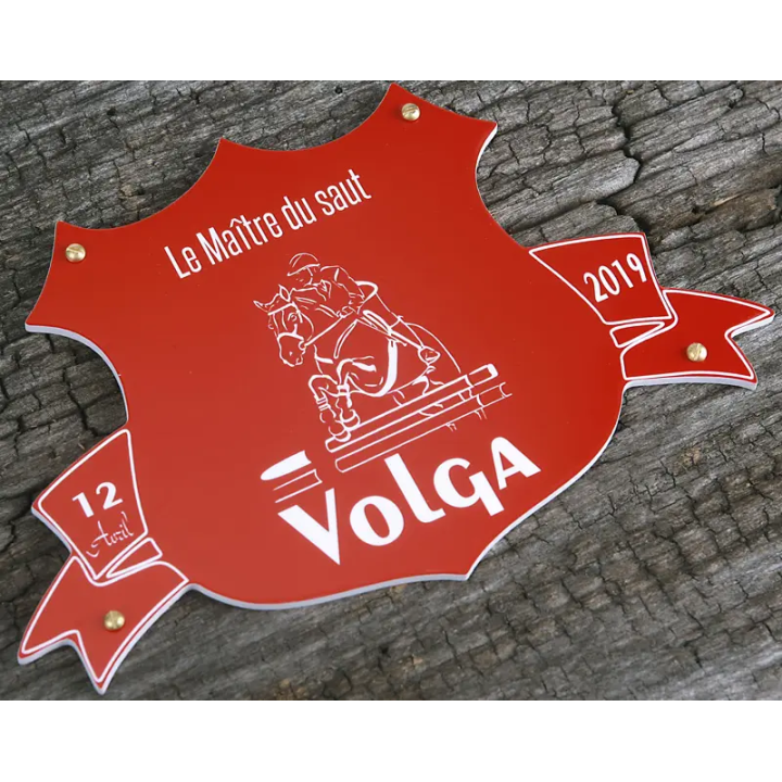 Plaque de box blason Rouge