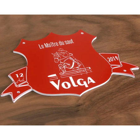 Plaque de box blason Rouge