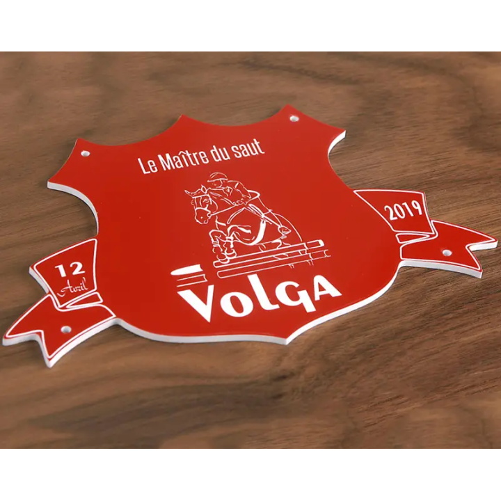 Plaque de box blason Rouge