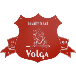 Plaque de box blason Rouge