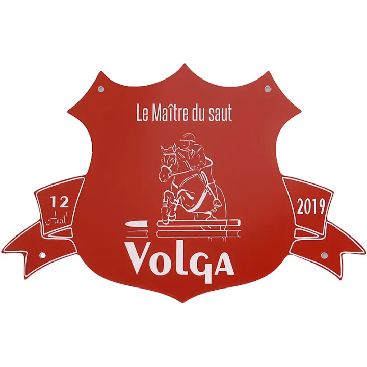 Plaque de box blason Rouge