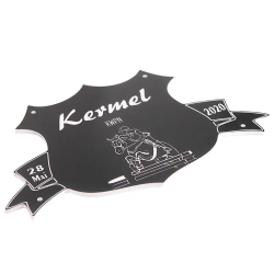 Plaque de box blason noire