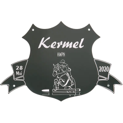 Plaque de box blason noire