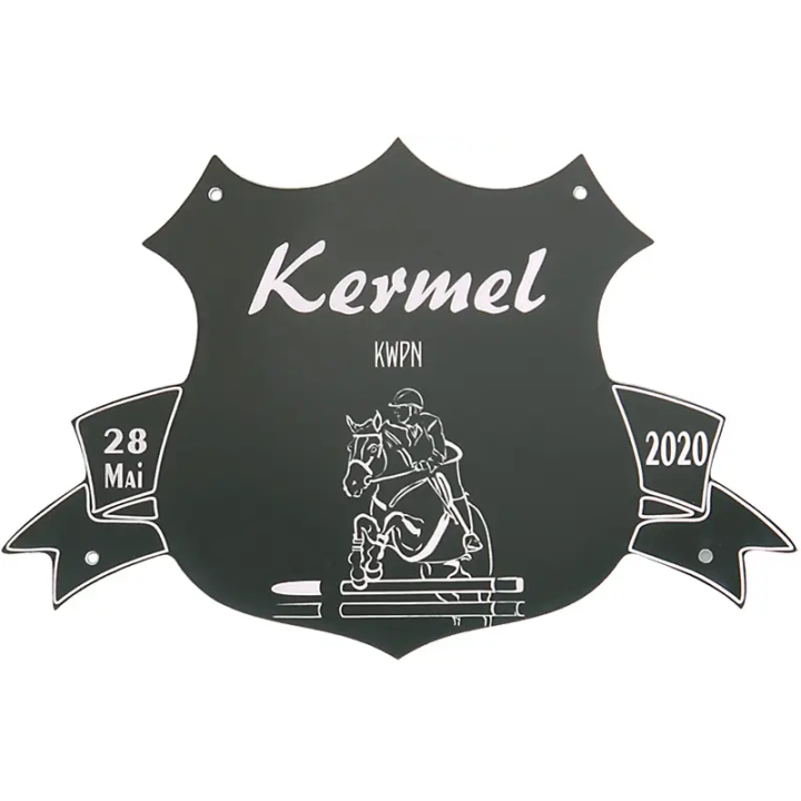 Plaque de box blason noire