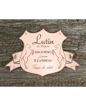 Plaque de box blason Cuivre brossé