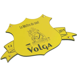Plaque de box blason  jaune