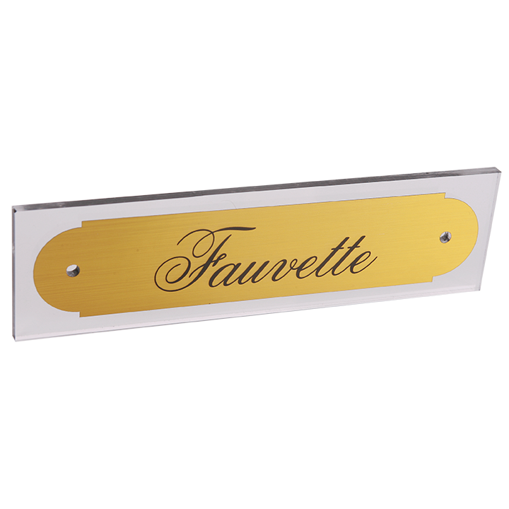 Plaque de box cheval or - série P52