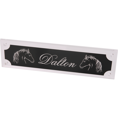 Plaque de box cheval - P