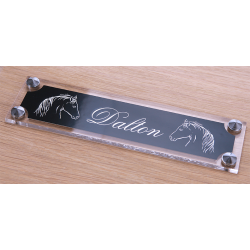 Plaque de box cheval - P