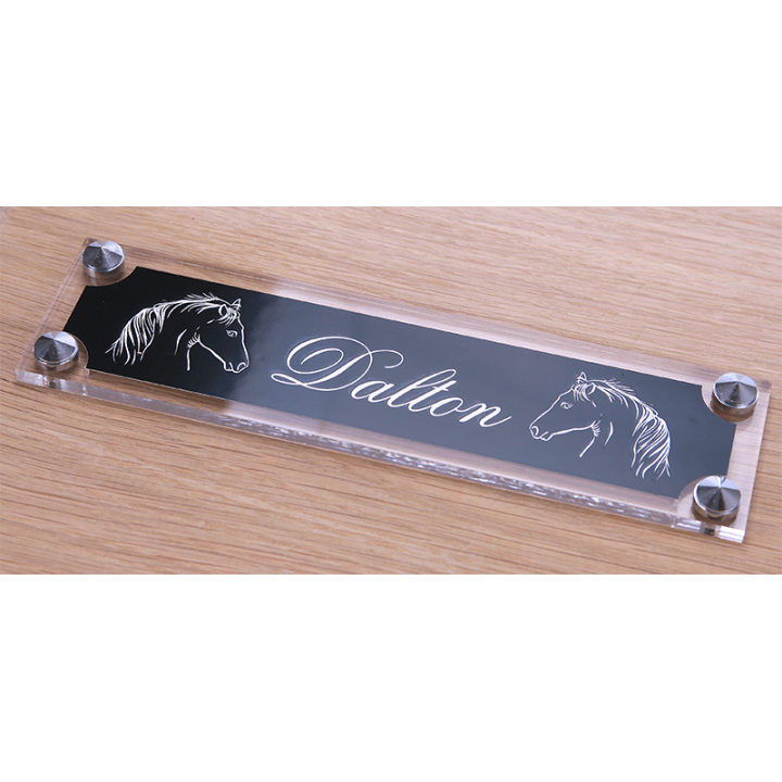 Plaque de box cheval - P