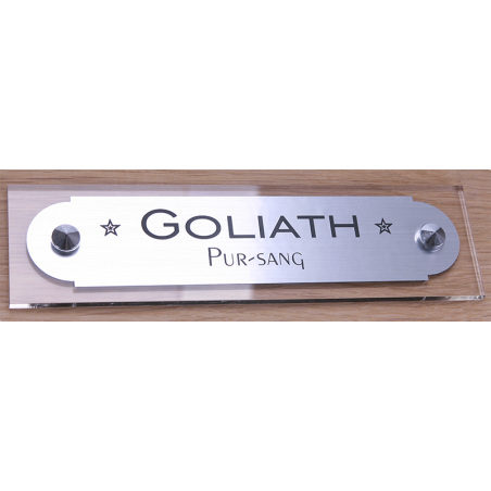 Plaque de box cheval alu - P