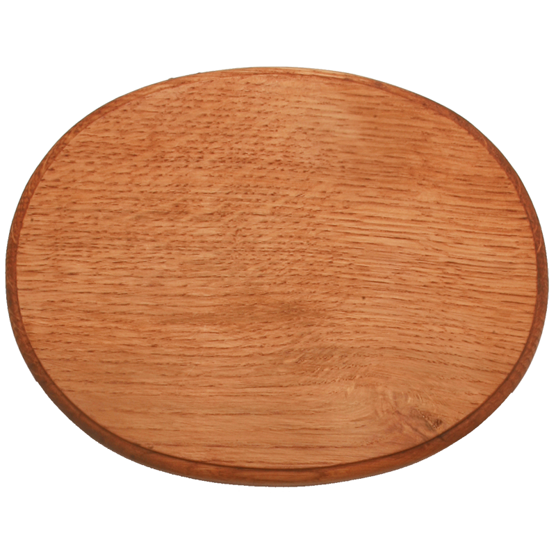 Support en chêne ovale