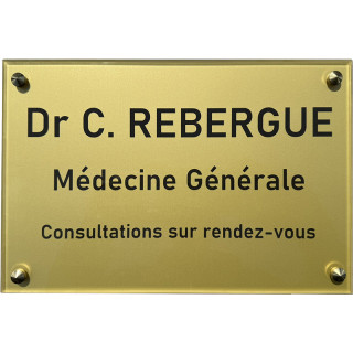 Plaque professionnelle médecin