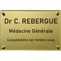 Plaque professionnelle médecin