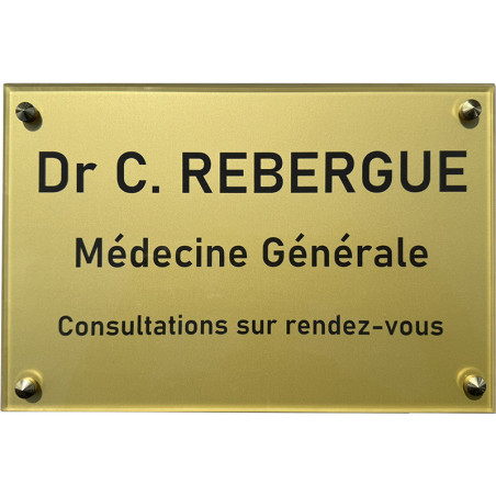 Plaque professionnelle médecin