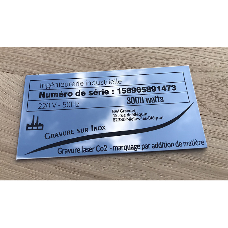 Plaque Inox sur mesure brillant Plaque Inox sur mesure brillant