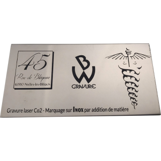 Plaque Inox sur mesure mat