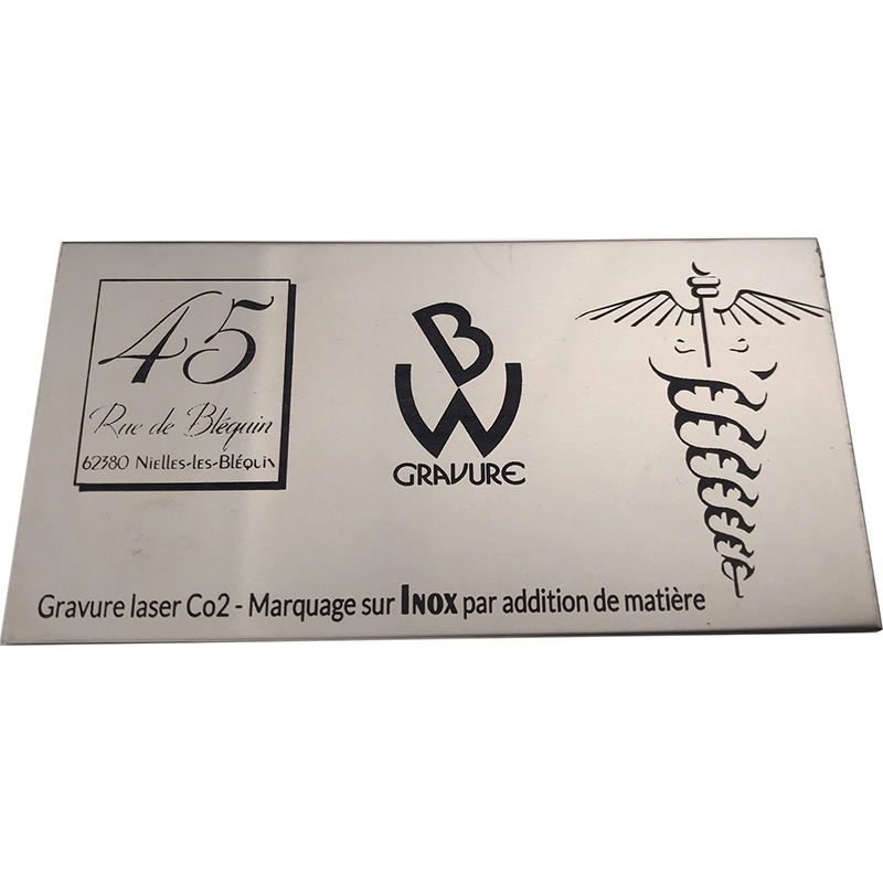 Plaque Inox sur mesure mat