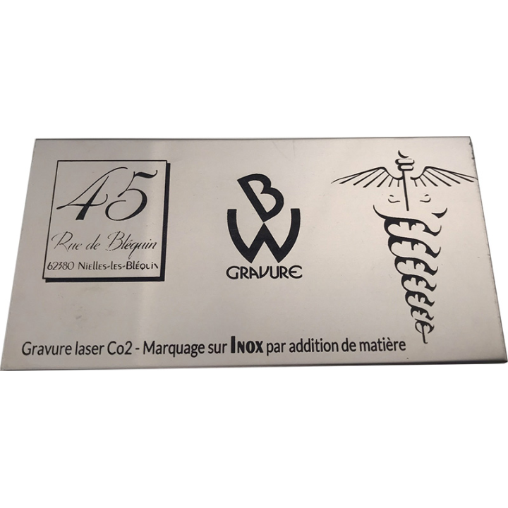 Plaque Inox sur mesure mat