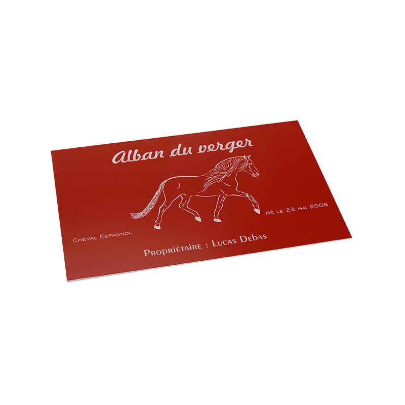 Plaque de box personnalisée rouge - série A