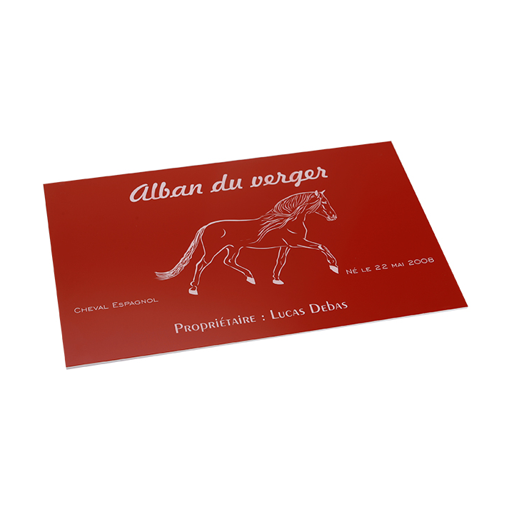 Plaque de box personnalisée rouge - série A