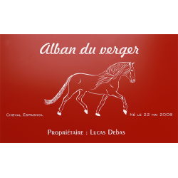 Plaque de box personnalisée rouge - série A