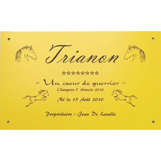 Plaque de box jaune - série A