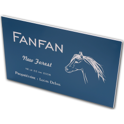 Plaque de box personnalisé bleu - série A