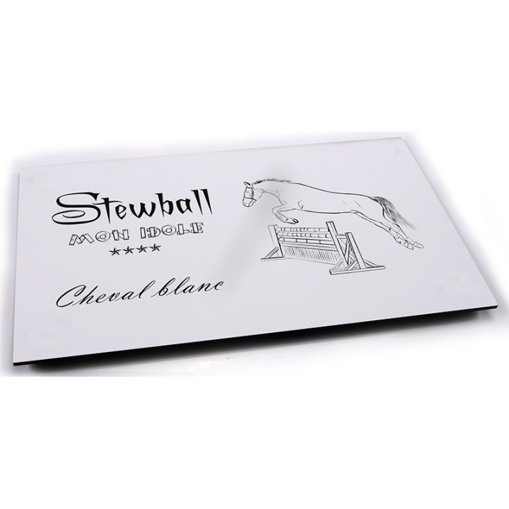 Plaque de box personnalisable - série A