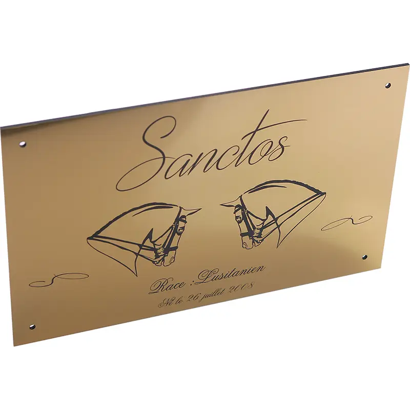 Plaque de box Or Brossé - série A