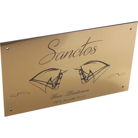 Plaque de box Or Brossé - série A