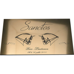 Plaque de box Or Brossé - série A