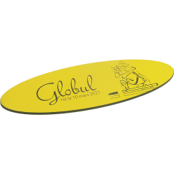 Plaque de box Ovale Jaune