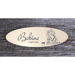 Plaque de box Ovale Or Brossé