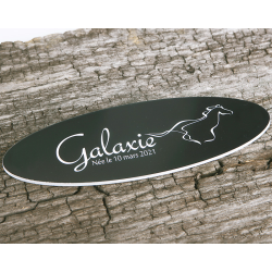 Plaque de box Ovale Noire