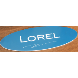 Plaque de Box Ovale Bleue