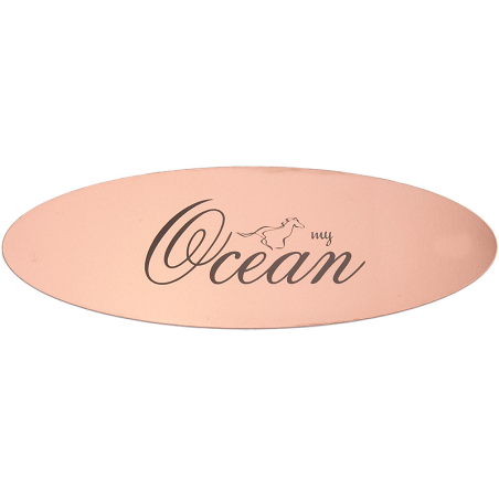 Plaque De Box Ovale Cuivre Brossé