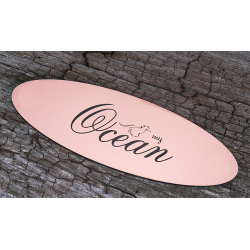 Plaque De Box Ovale Cuivre Brossé