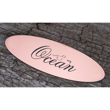 Plaque De Box Ovale Cuivre Brossé