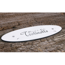 Plaque De Box Ovale Blanche